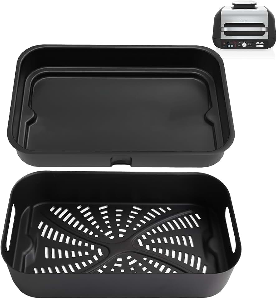 Cooking Pot and Combo Crisper Basket for Ninja Foodi FG551 DG551 DG651 Smart XL, Air Frying Pot and Basket for Ninja Foodi Smart XL Indoor Accessories