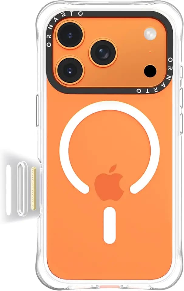 ORNARTO for iPhone 18 Pro/17 Pro Case Clear, Fit for MagSafe, White