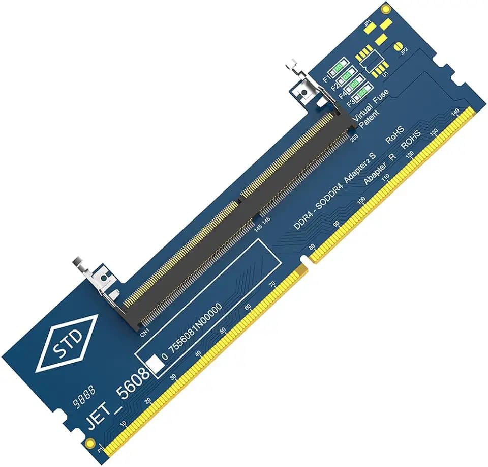 Sintech Laptop DDR4 RAM to Desktop Adapter Card, SO DIMM DDR4 Converter for Destktop Memory Tester