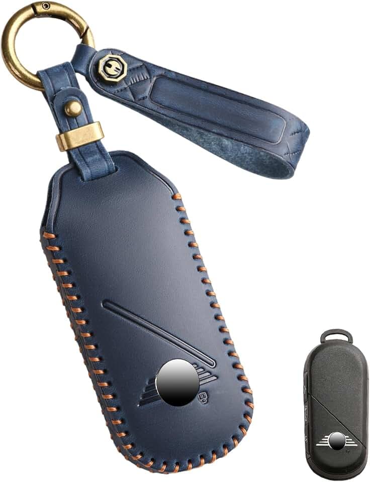 Leather Key Fob Cover for Mini Cooper Countryman One 2023-2025