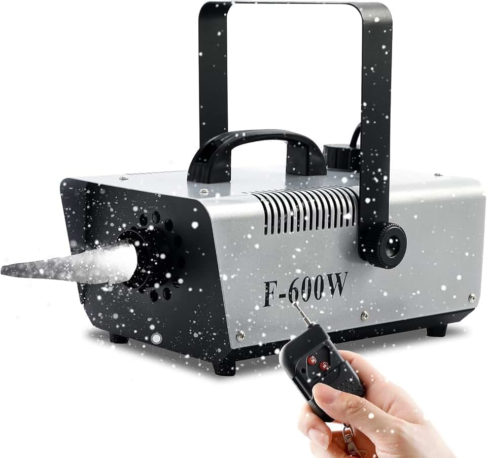Snow Machine 600W Snow Making Machine Snowflake Maker for Christmas Wedding Kids Party Stage Effect with Remote Control