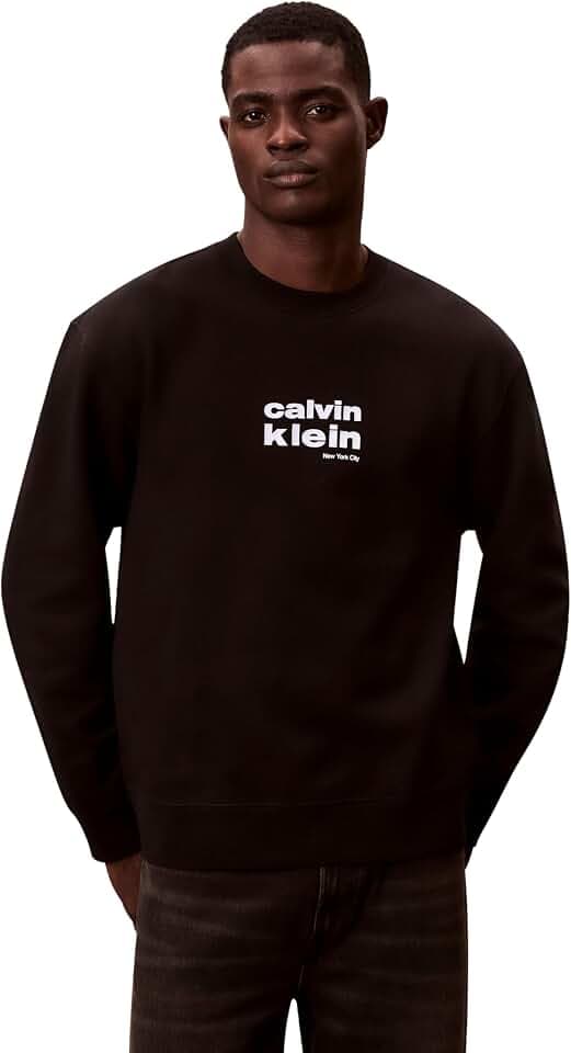 Calvin Klein Herren Ls 350fleece Retro Graphic Crewn Lv04le250g Sweatshirts (1er Pack)