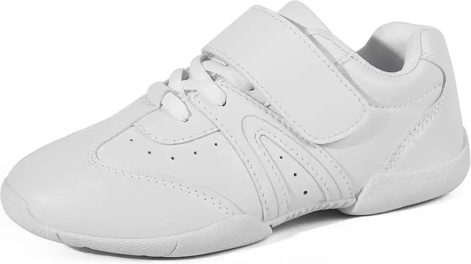 BAXINIER Girls White Cheerleading Shoes