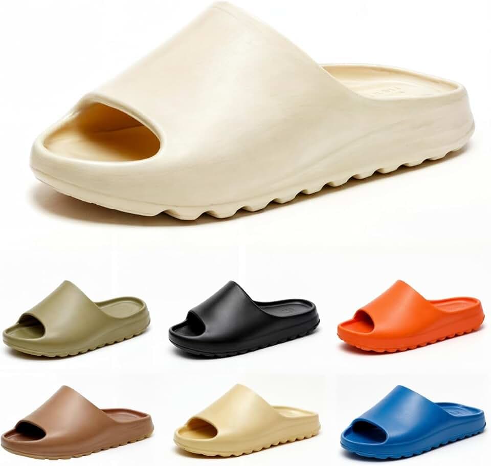 Pillow Slippers for Women and Men Cloud Platform Slides Anti Slip Cloud Slippers Lightweight EVA Comfy Shower Slides Open Toe Sandals for Indoor and Outdoor