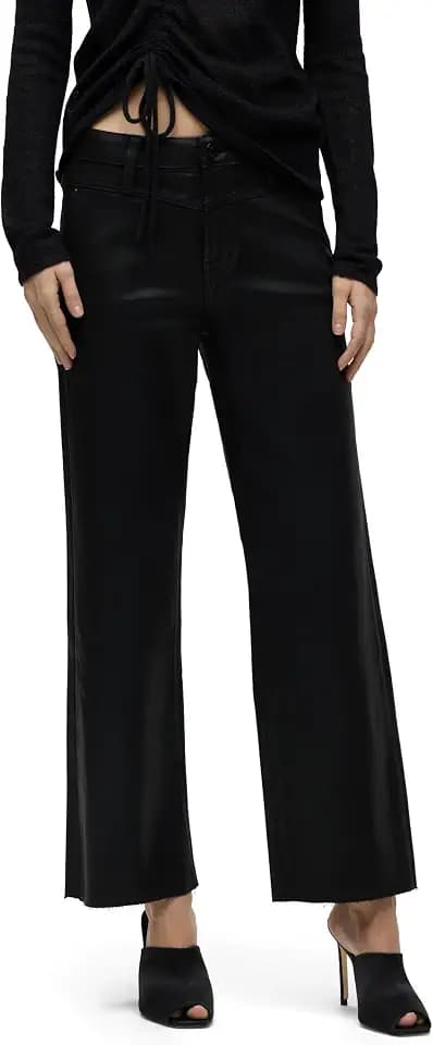 Hudson Women's Rosie High-Rise Wide Leg Ankle Jean