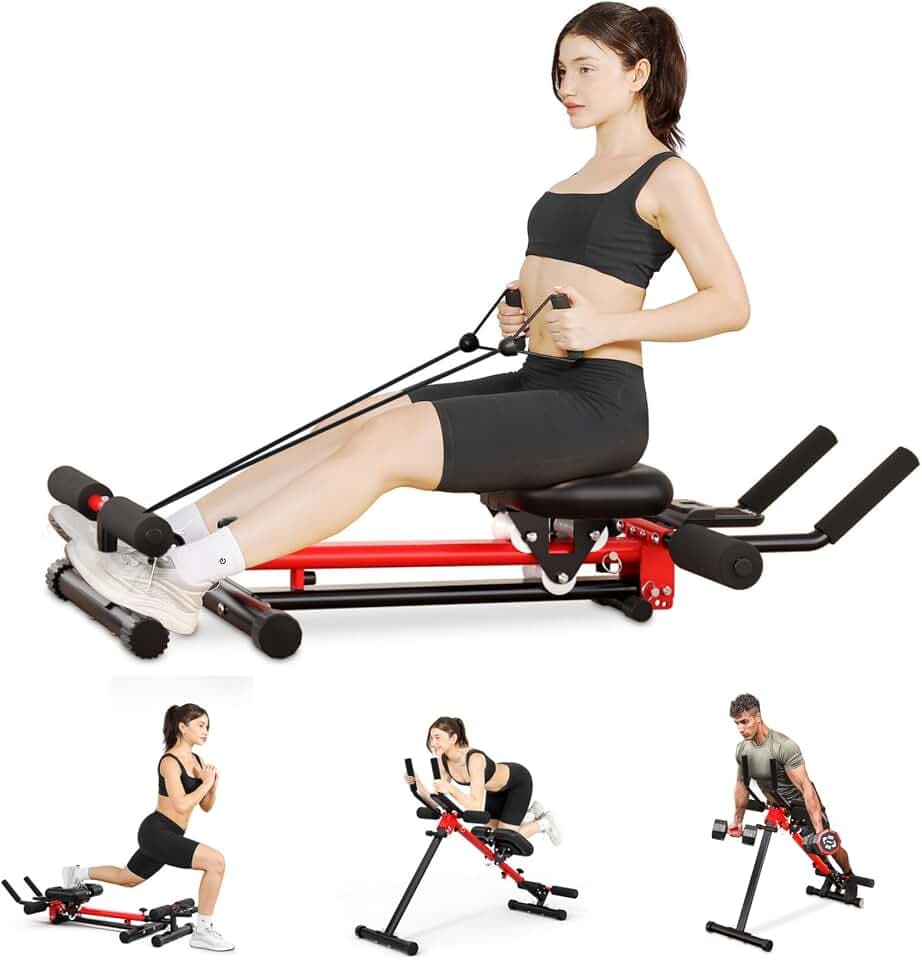 Yoleo Ab Machine for Home, 2-in-1 Adjustable Ab Trainer Machine, Foldable