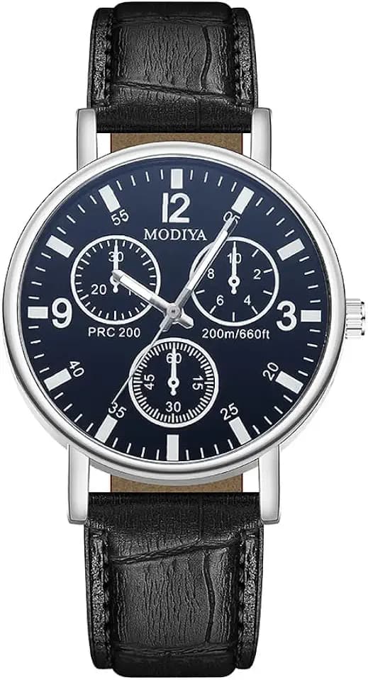 Klassische Businessuhr rund Unisex Schwarze Uhr, multifunktionale Klassische, modische Einzeluhr