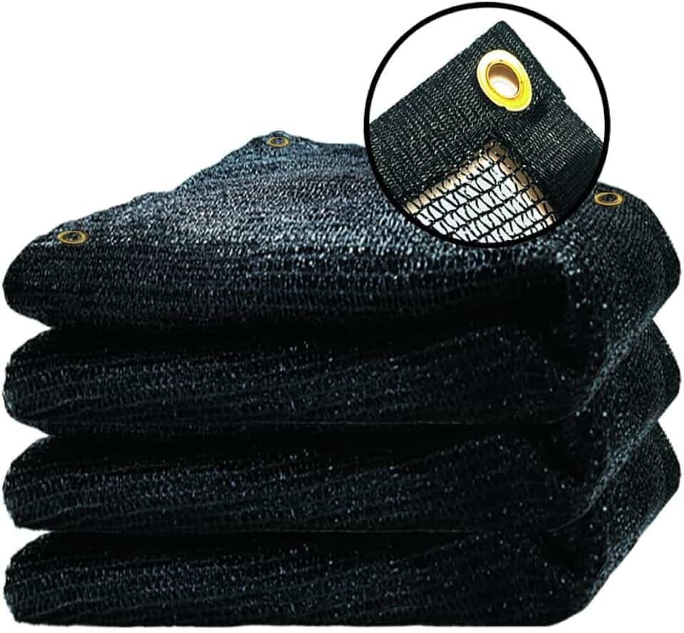 90% Black Shade Cloth, 10X20 FT Garden Sun Shade Cover for Plants