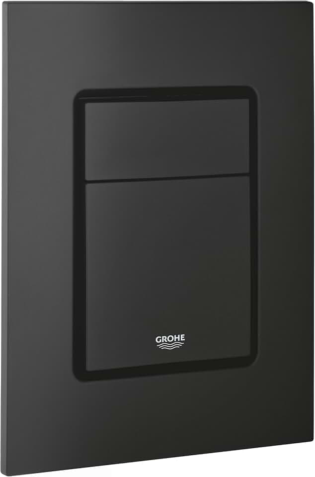 GROHE Skate Cosmopolitan - Abdeckplatte (130x172mm, wassersparend, für 2-Mengen- & Start & Stopp- Betätigung), phantom black, 37535KF0