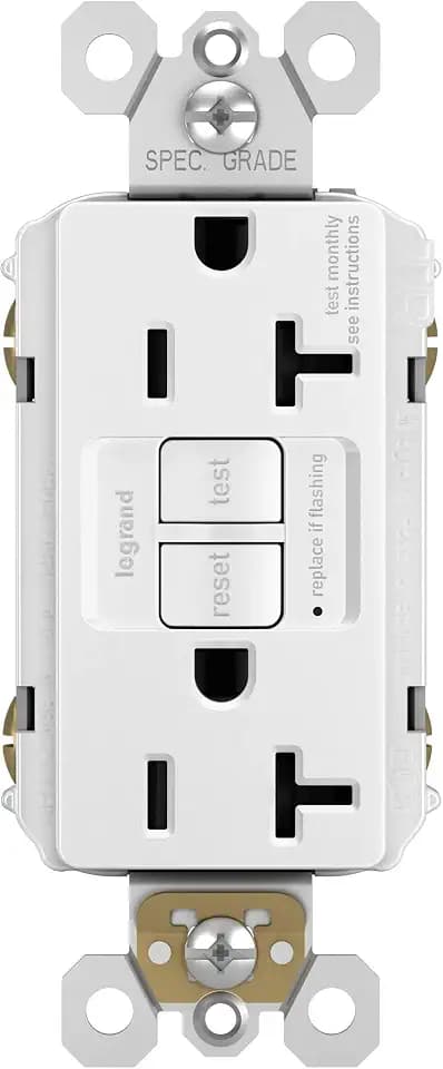 Legrand radiant 20 Amp Tamper Resistant GFCI Duplex Outlet White 3 Pack