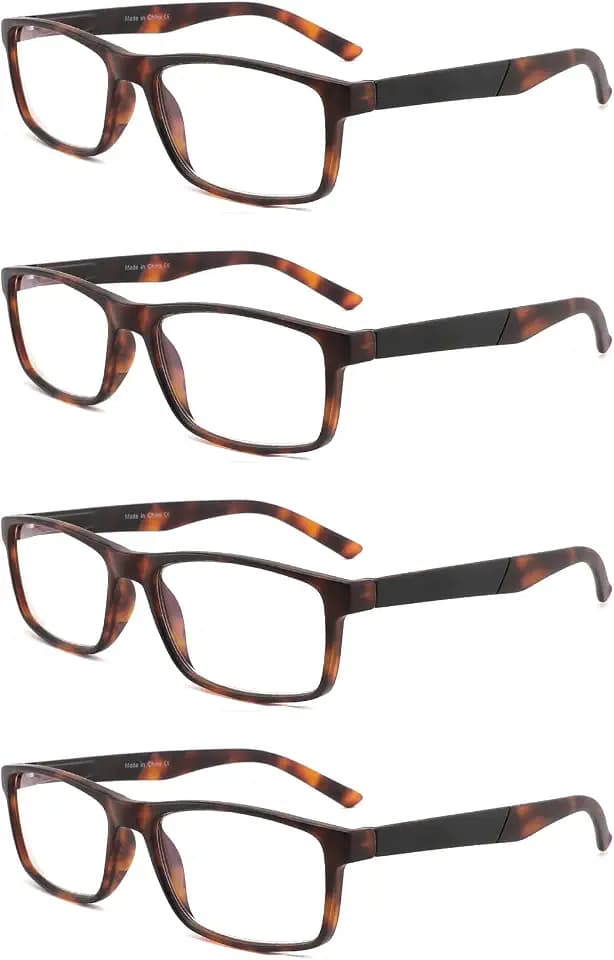 Reading Glasses Men Yellow Tortoise Blue Light Blocking Men Readers 1.00