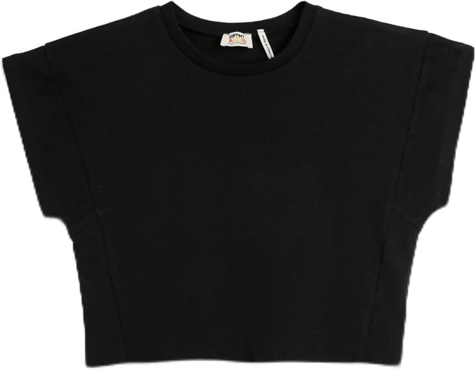 Koton Girls Basic Oversized T-Shirt Crew Neck Short Sleeve Cotton