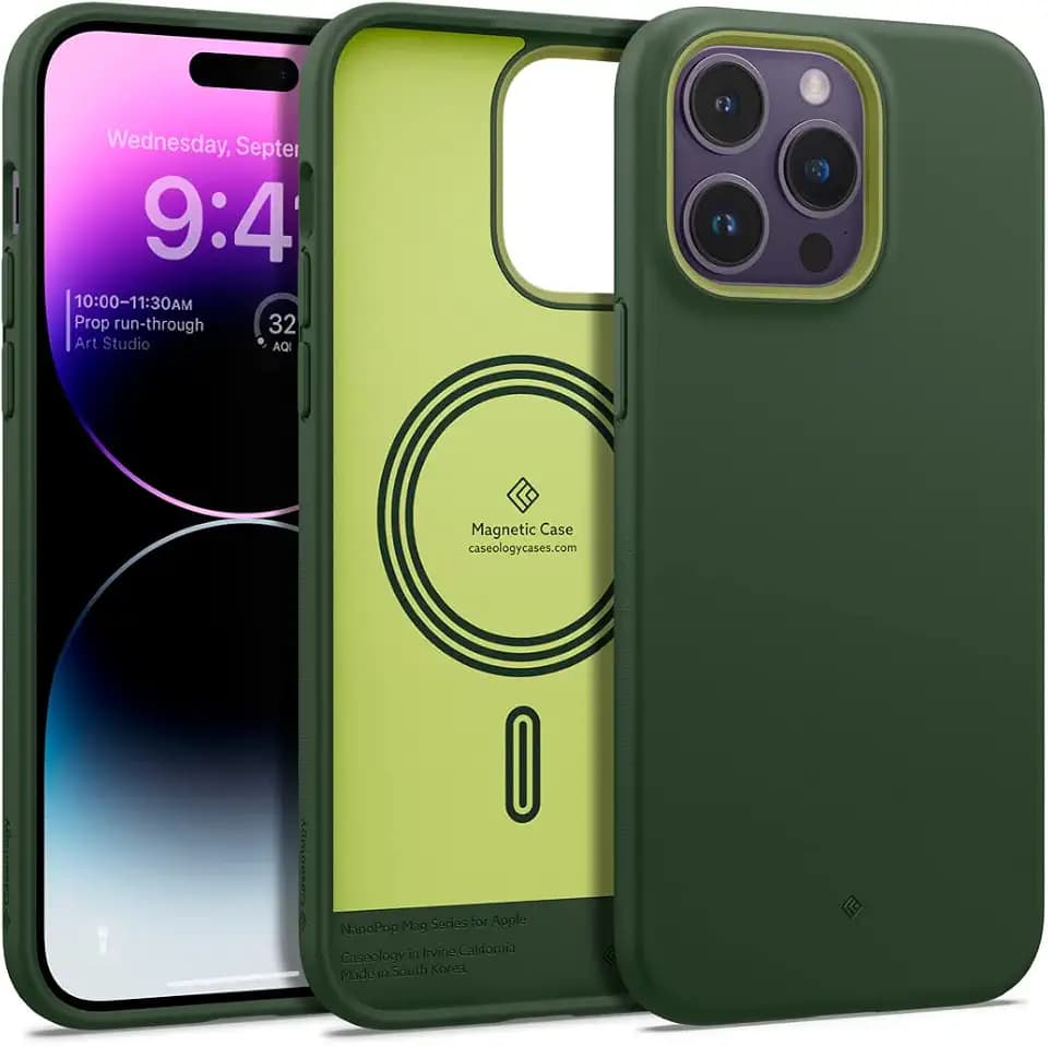 Caseology Nano Pop Mag Schutzhülle kompatibel mit iPhone 14 Pro Max Grün AVO