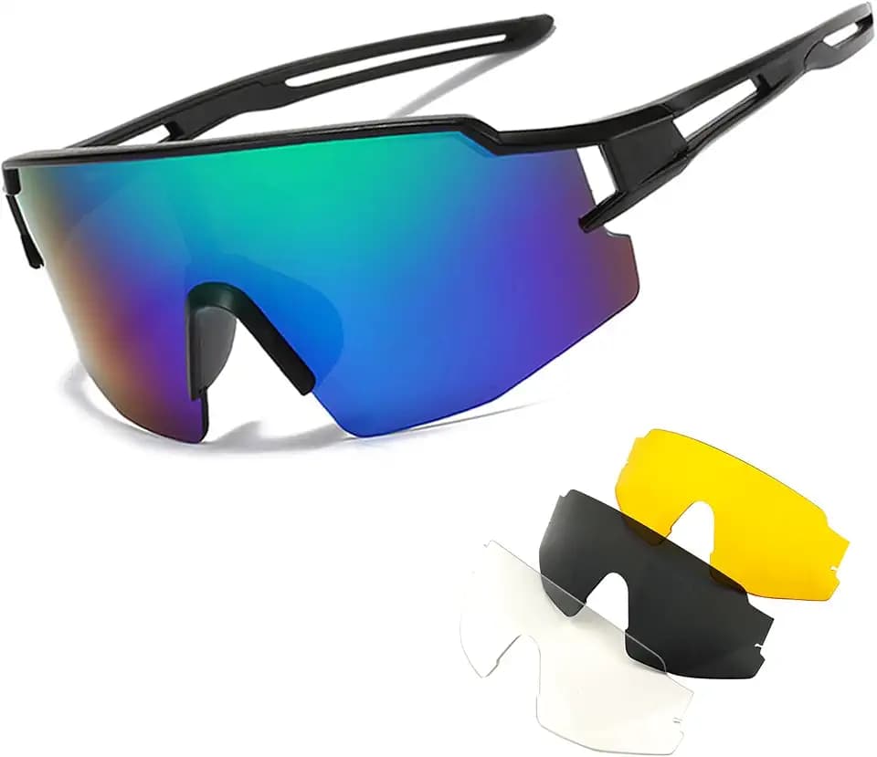 Sonnenbrille Fahrradbrille Polarisiert für Herren Damen,Schnelle Brille