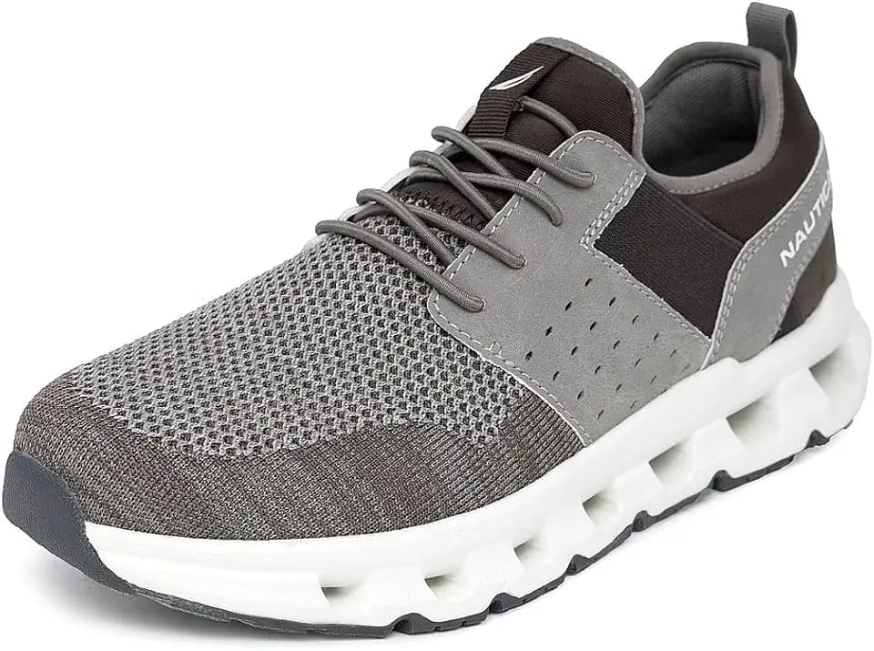 Nautica Mens Running Sneakers Sport Fashion Lace-Up Athletic Soft Shoes for Gym Tennis Men – Cushioned, Breathable, Lightweight & Comfortable