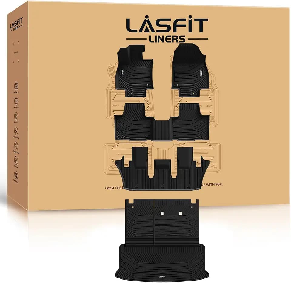 LASFIT Floor Mats for Toyota Grand Highlander 2024-2026 Fit 7/8 Seats
