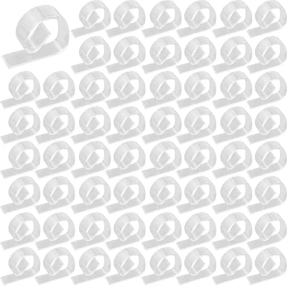 ROYHOO 72PCS Transparent Clear Tablecloth Clips, Plastic Table Cloth Clips，Windproof Table Cover Holder Clamps，Table Cloth Holder for Christmas Home Wedding Party Indoor Outdoor Camping Picnic (72)