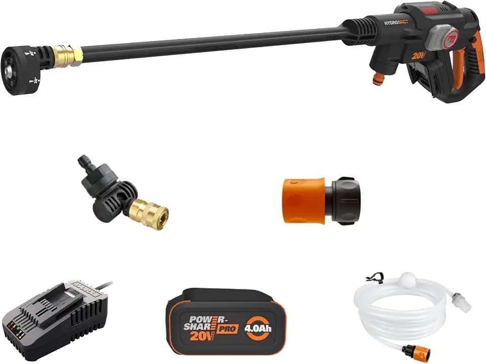 Worx Cordless Pressure Washer, 20V 710 PSI Power Washer, WG633