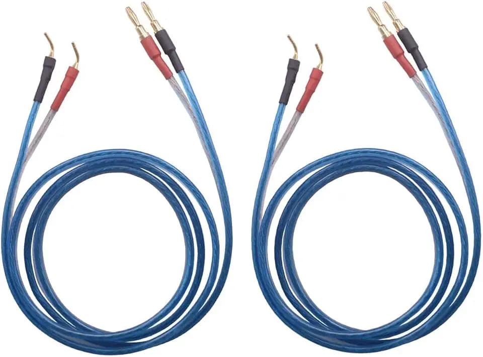 KK ZB-SB 1pair Set(4banana&4pin) HiFi OFC Speaker Wire, Banana Plug to Pin Type Plug, 1.5M(4.92ft)/3M(9.84ft)/5M(16ft)/7M(22.9ft), KK ZB-SB