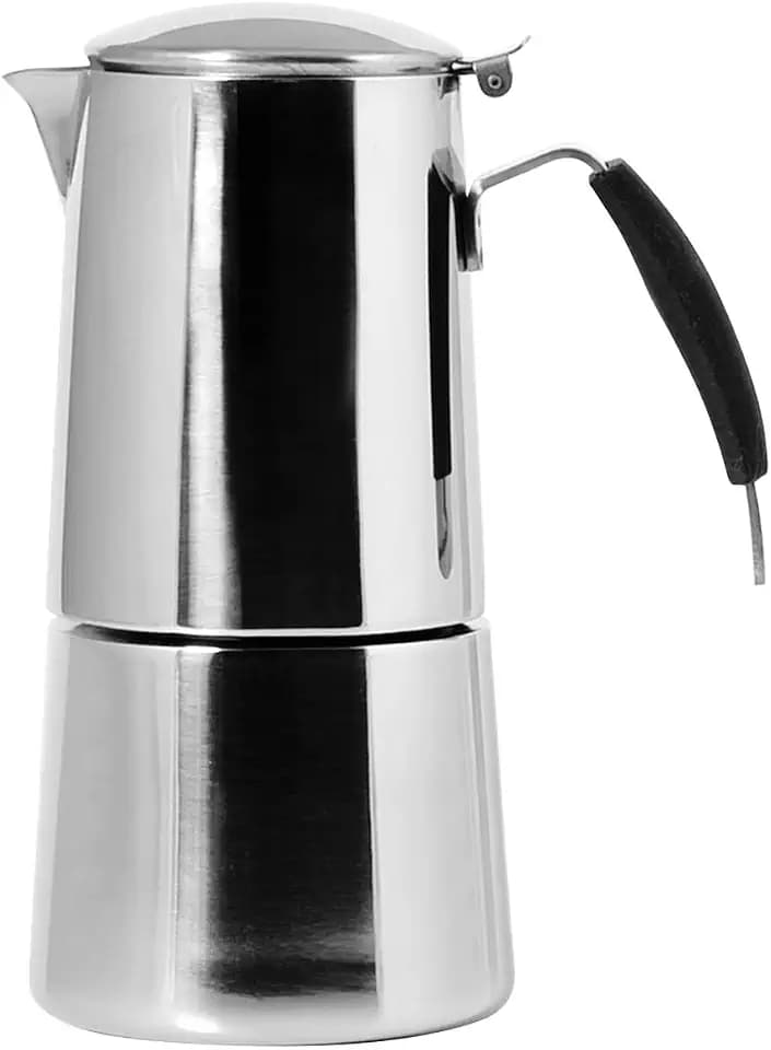 Ilsa Omnia Kaffeemaschine Espresso, mit Induktionsboden,Edelstahl, Silber, für 6 Tassen