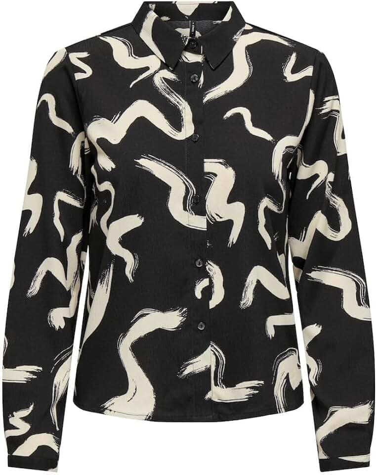 ONLY Damen Onlnova Life Vis L/S Maya Shirt AOP Top (1er Pack)