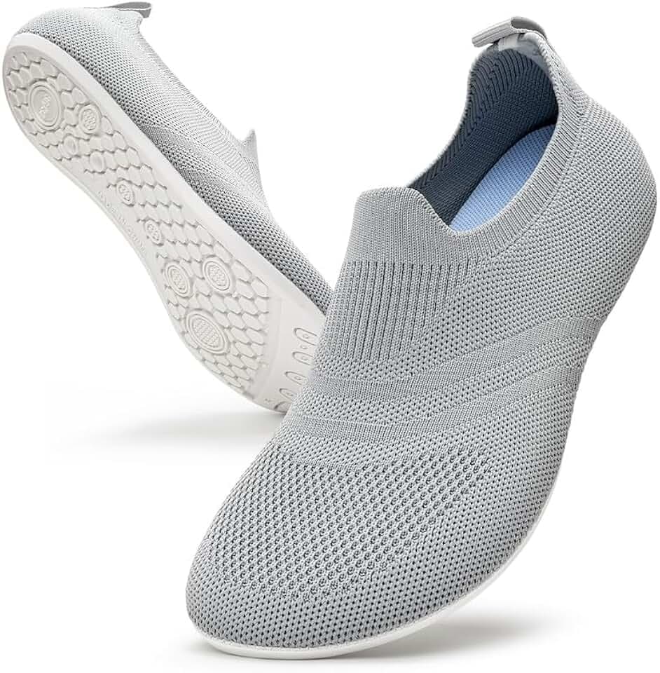 KOWAYI Hausschuhe Damen Herren Barfuss Schuhe Slip-on Sockenschuhe Hüttenschuhe Barfußschuhe Slippers Home Geschlossene Rutschfest Pantoffel-QIANHUI-BAIDI-44-45