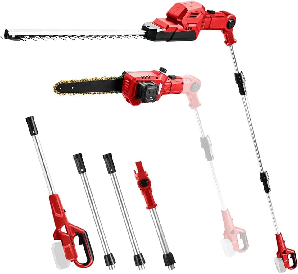 2-in-1 Akku-Hochkettensäge & Heckenschere kompatibel mit Milwaukee 18V Akku