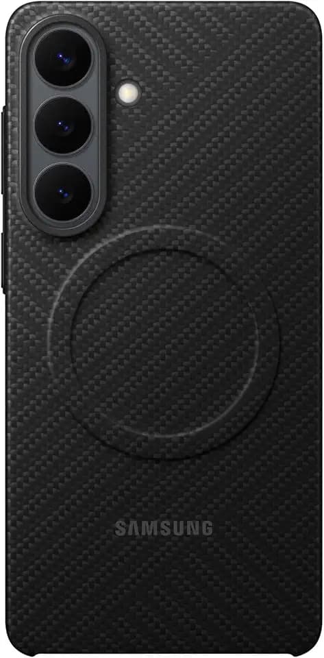 Samsung Carbon Magnet Smartphone Case EF-KS947, Hülle für das Galaxy S26+, Handy-Hülle mit Magnetring zur Anbringung von Zubehör, Schutz Case, stoßfest, dünn und griffig, Black