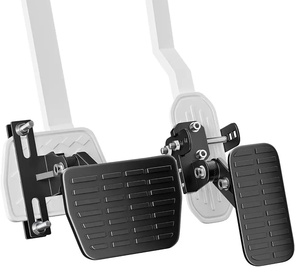 Gas and Brake Pedal Extenders for Short Drivers - Adjustable Length & Angle, Anti-Slip Metal Construction, Compatible with Cars, Go Karts & Ride-On Toys, Easy Installation & Universal Fit