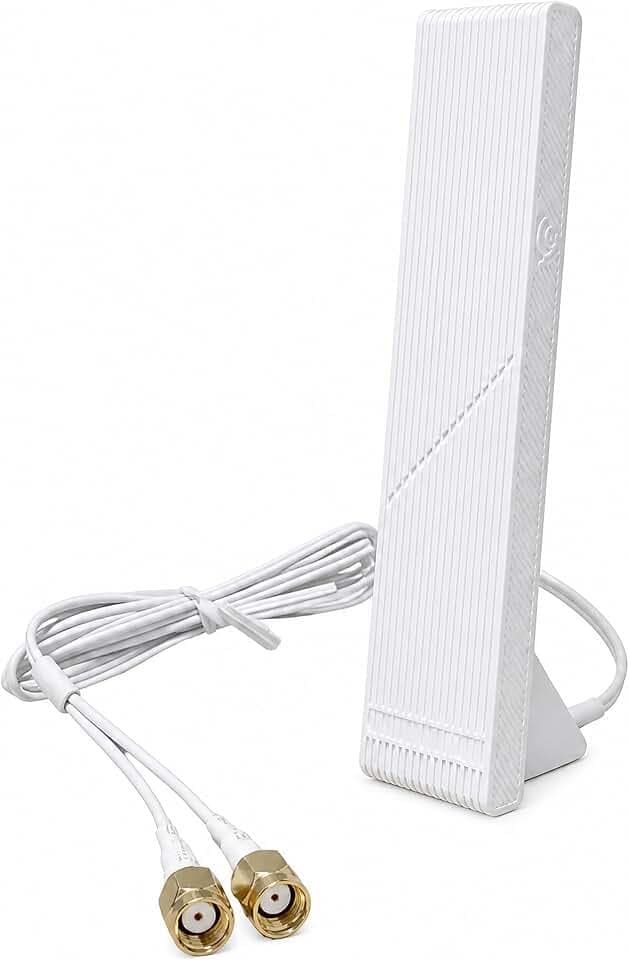 WiFi 6e WiFi 7 Antenna 2T2R Wi-Fi WLAN Antenna Magnetic Base Dual Dual Wireless PC Desktop WiFi Antennas for Gigabyte Z790 X670 B650/AORUS X TR50X Series Motherboard Wifi7 (White)