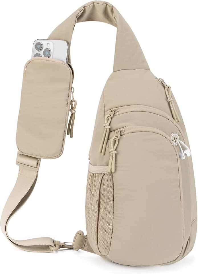 Brusttasche Damen Sling Bag Herren mit RFID-Blockierung Anti Diebstahl Tasche Umhängetasche Schultertasche Handytasche