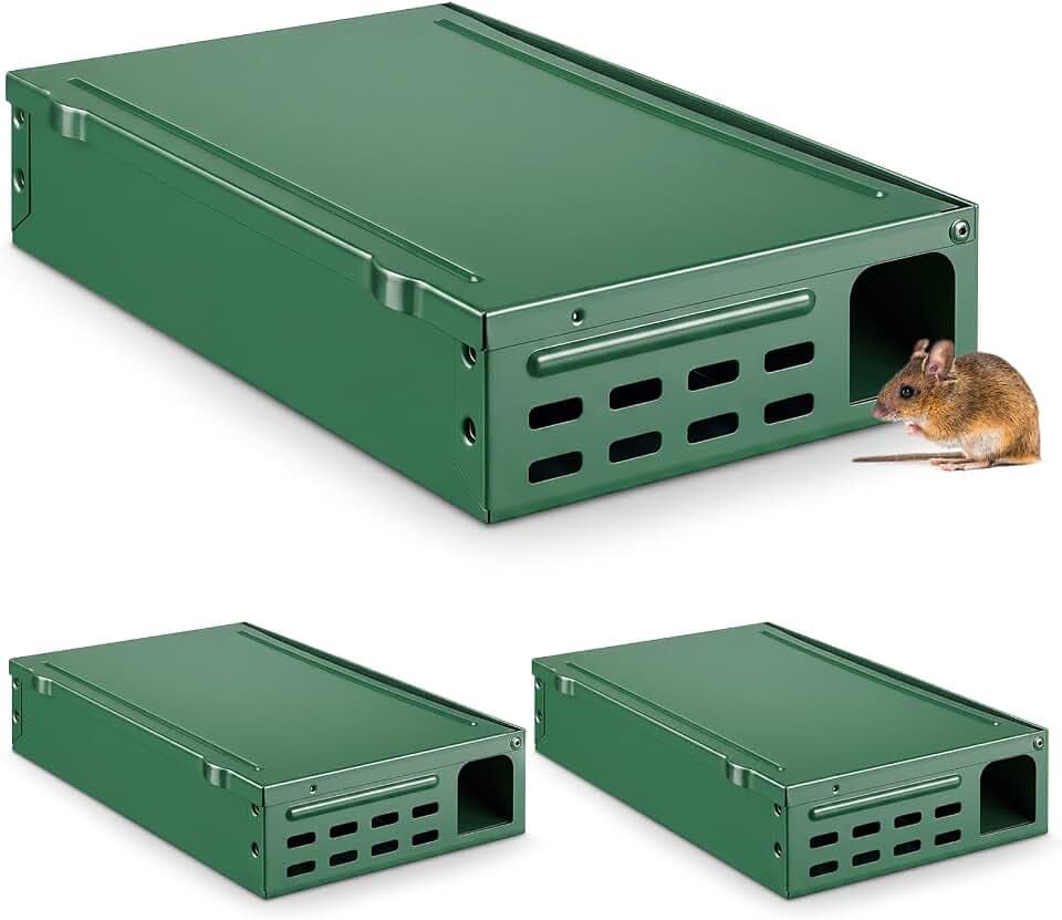 6 Packs Multi Catch Mice Container Humane, Large, Green