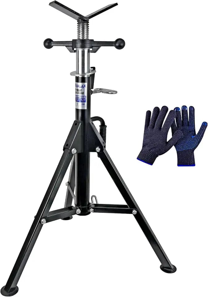 CARVALAX V-Head Pipe Jack Stands, Adjustable Pipe Stand for Welding