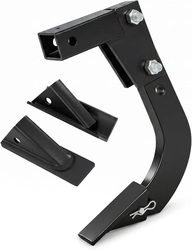 OLIXIS Hitch Mounted Trencher, Durable & Rustproof Hitch Mounted Ripper with 2 Replaceable Teeth, Adjustable 16 Inch Heavy Duty Trench Digger for ATV/UTV Tractor