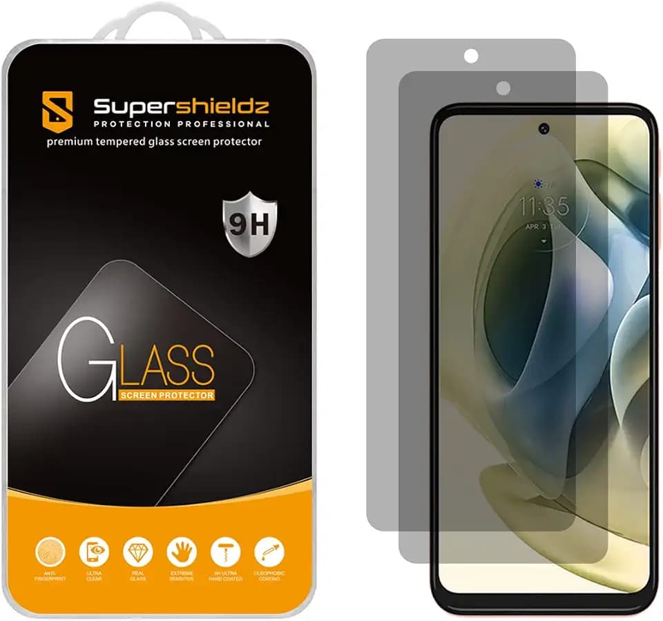 Supershieldz (2 Pack) (Privacy) Anti Spy Tempered Glass Screen Protector for Motorola Moto G Stylus (2022) / Moto G Stylus 5G (2022)