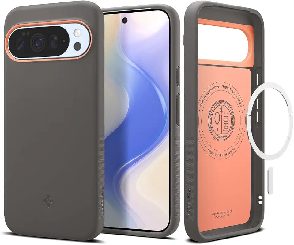 Spigen Nano Pop MagFit for Pixel 10/Pro Case, Papaya Gray