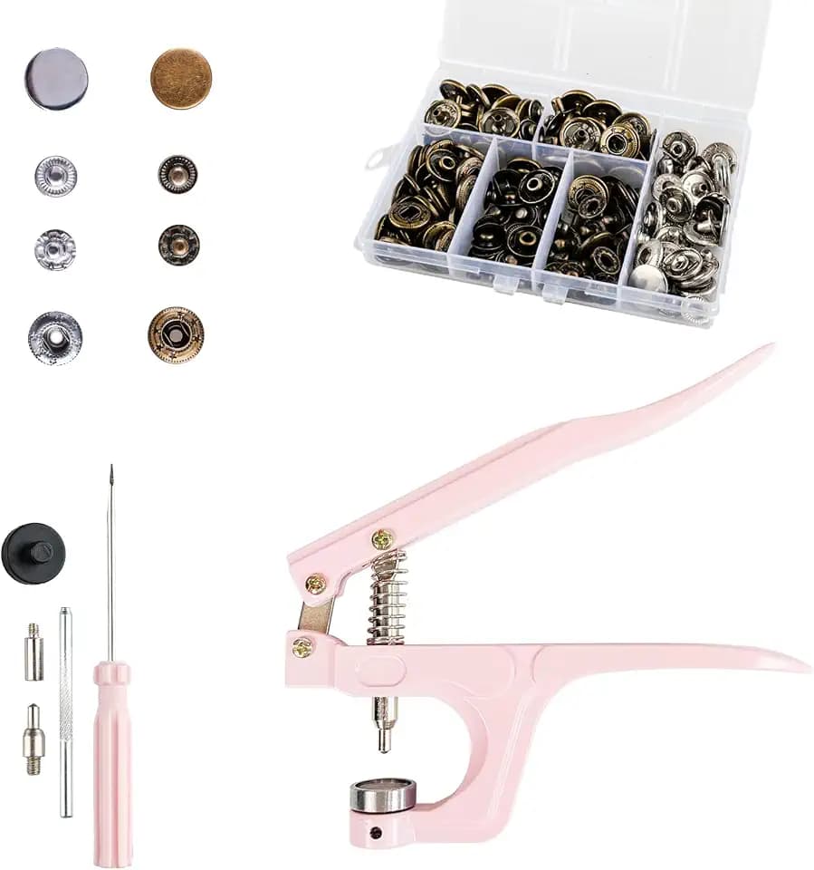 Mocrop 50 Sätze Druckknopf Set Mit Zange, Edelstahl Druckknöpfe