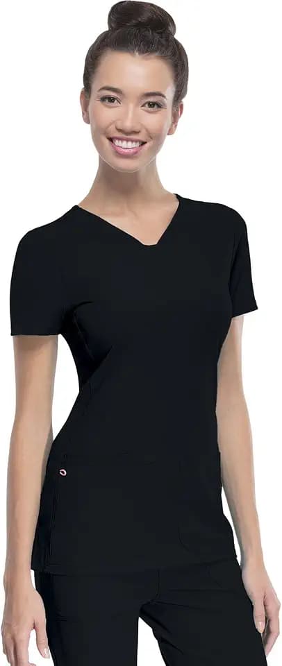 HeartSoul Break On Through V Neck Scrub Top for Women 360° Stretch