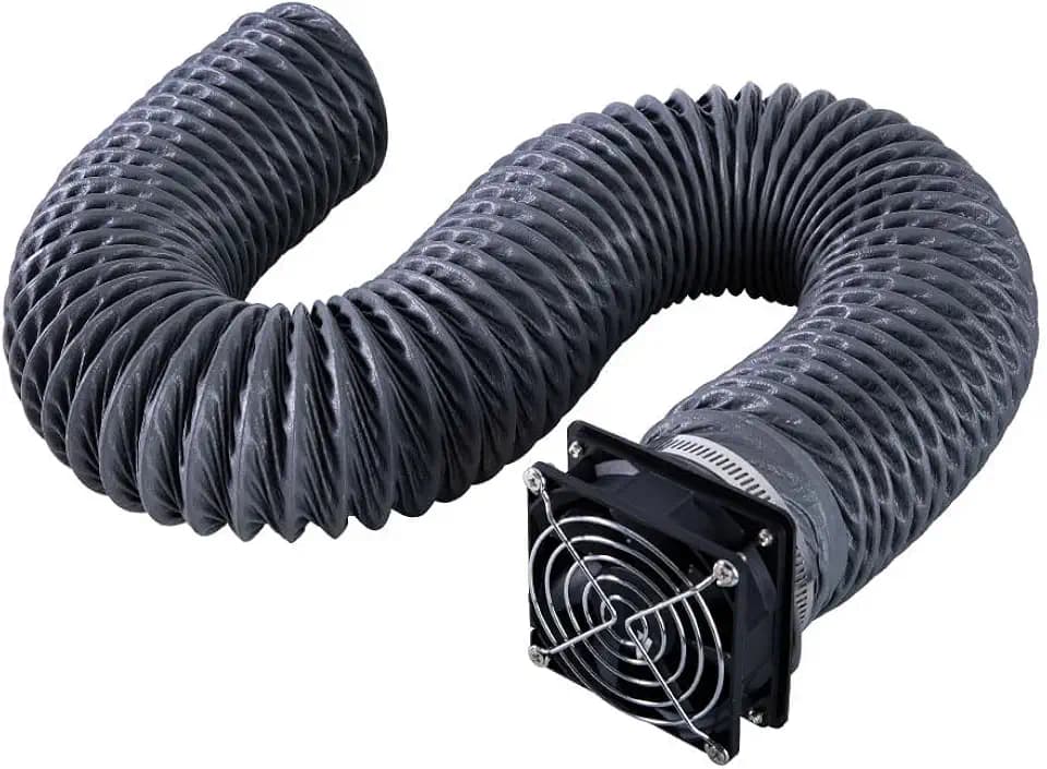Offizielles Creality Auspuffrohr mit Lüfter, Gehäuse Extraktionsset 2 Meter für Ender Plus 3D Druckergehäuse mit Lüfterschnittstelle und Lasergravierer Gehäuse