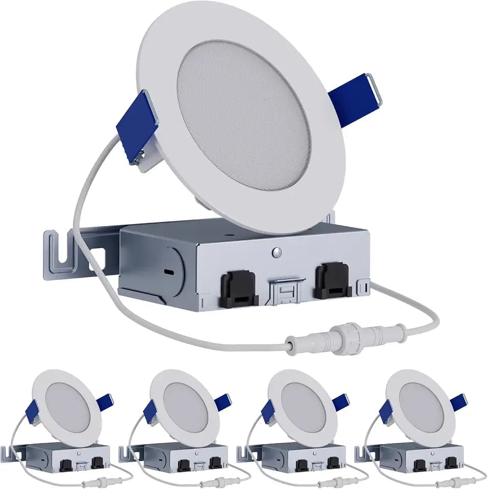HALO HLB Canless LED Recessed Lighting 4 inch 5CCT Lumen Select 4PK