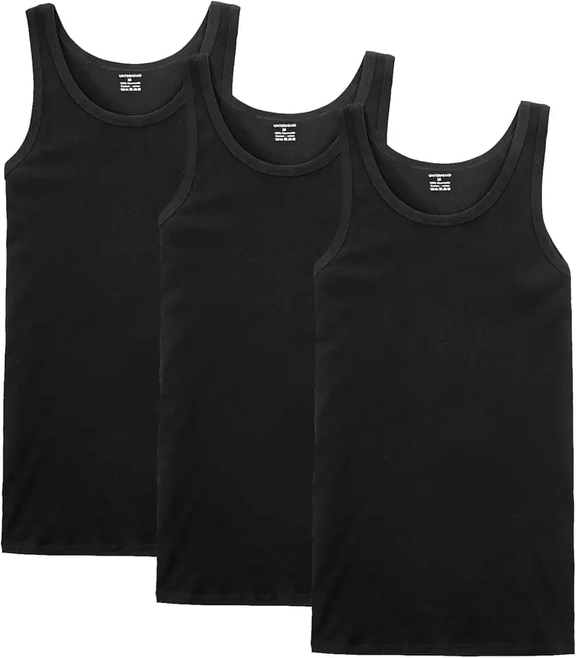 NUOZA Unterhemd Herren 3/5er Pack 100% Baumwolle Tank Top Ärmellos