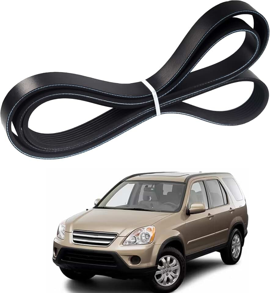Engine Serpentine Drive Belt Compatible with Honda CR-V CRV 2002-2006 2.4L, Dodge Ram 1500 2004-2006 8.3L, Viper 2003-2006 8.3L - V-Ribbed Blet Accessories 31110RLF003 1070683 7PK1735