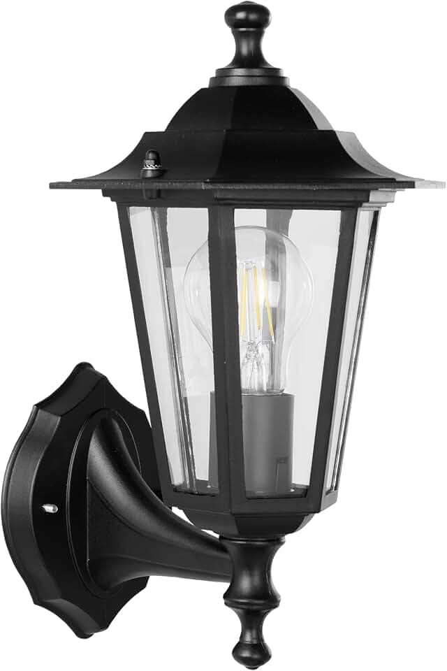 EGLO Außen-Wandlampe Laterna 4, Außenlampe Wand Vintage, Schwarz