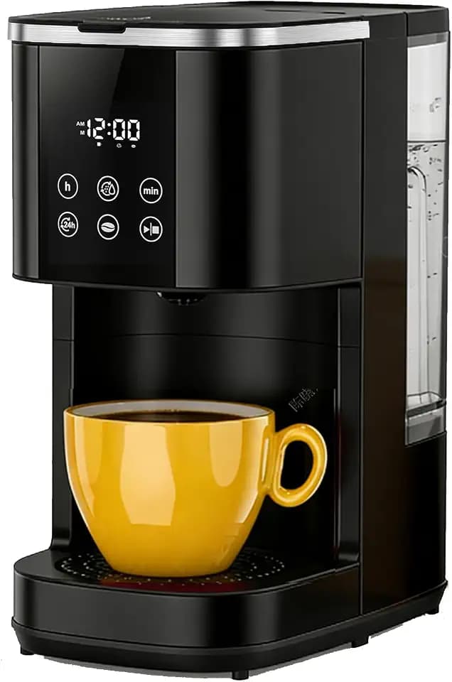 COWSAR Single Serve Coffee Maker, Coffee Brewer for Capsule and Ground Coffee, Capsule Coffee Machine with 40 Oz Water Tank, Instant-Heat