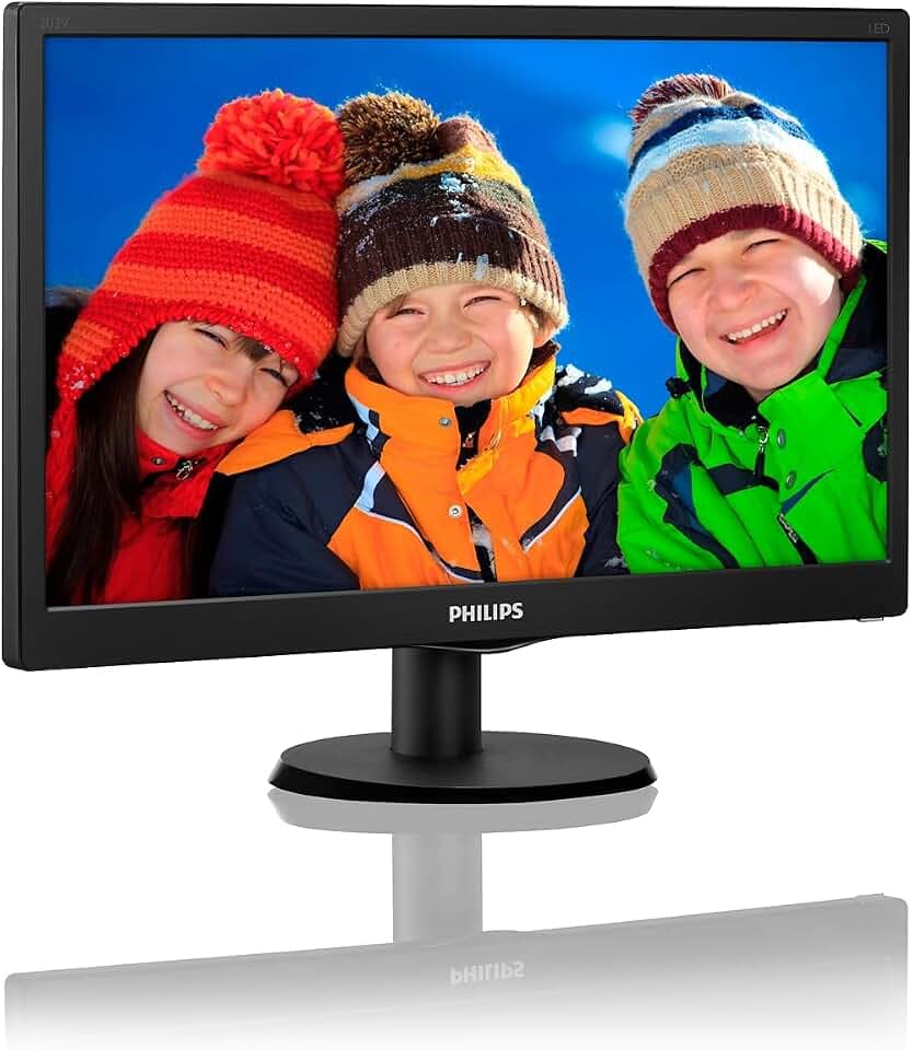 Philips 203V5LSB26/10 19,5 cm (19,5 Zoll) Monitor (VGA, TN Panel, 1600 x 900, ohne Lautsprecher) schwarz