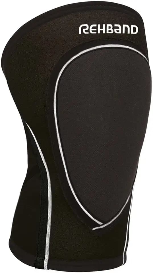 Rehband Knieschoner Volleyball & Handball für Damen & Herren, Knieschützer aus Neopren 3mm, komfortabel & enganliegend, Handball Knieschützer, Farbe:Schwarz, Größe:L