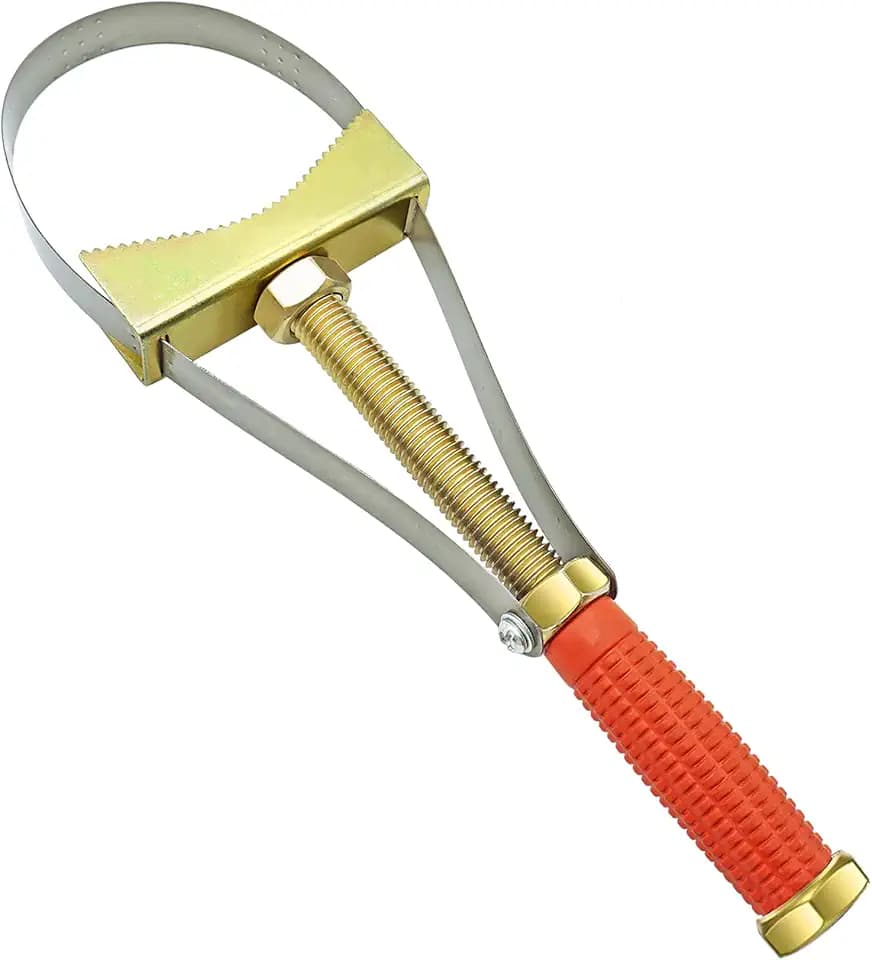 Heavy Duty Oil Filter Wrench,Adjustable Oil Filter Removal Tool Fits for larger size oil filters,Fits for larger vehicles,large truck/large tractor/Excavators etc