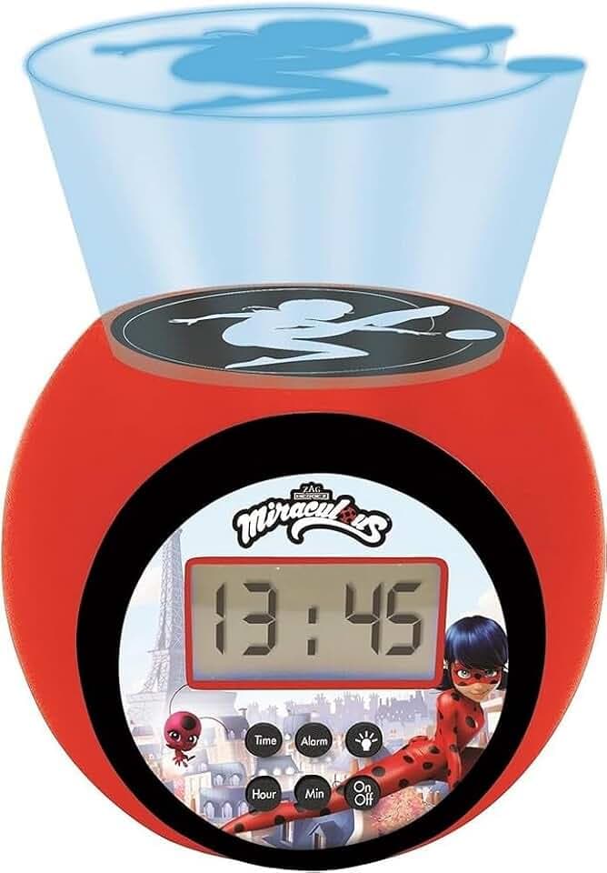 LEXiBOOK, Miraculous Projector Alarm Clock, RL977MI
