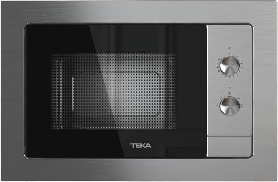 TEKA Einbau-Mikrowelle mit automatischer Abtauung, Fassungsvermögen 20 l, 5 Leistungsstufen, Innenausstattung aus Edelstahl, Modell NEO MB 6200 BI SS