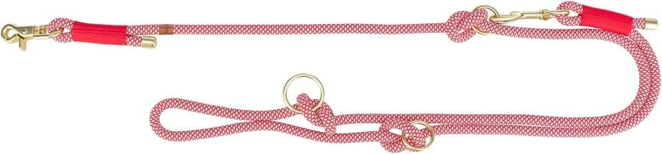 TRIXIE Hundeleine Soft Rope V-Leine L–XL, aus Tau – 2 m/13 mm, rot